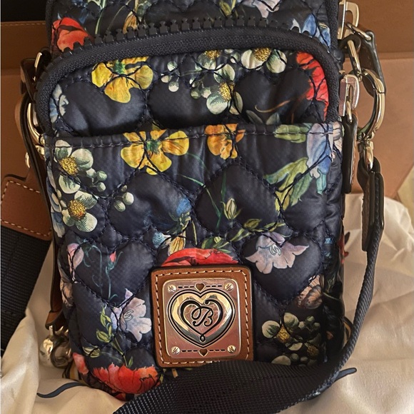 Brighton Floral Quilted Crossbody Bag with Heart Accent - Picture 5 of 13